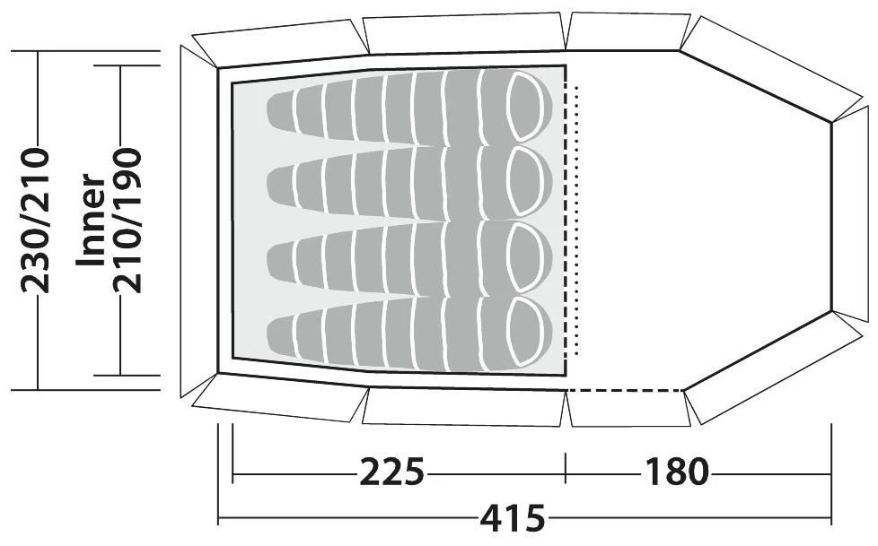 Robens Nordic Lynx 4 Dark Green 5 Robens Nordic Lynx 4 Dark Green - Afbeelding 3