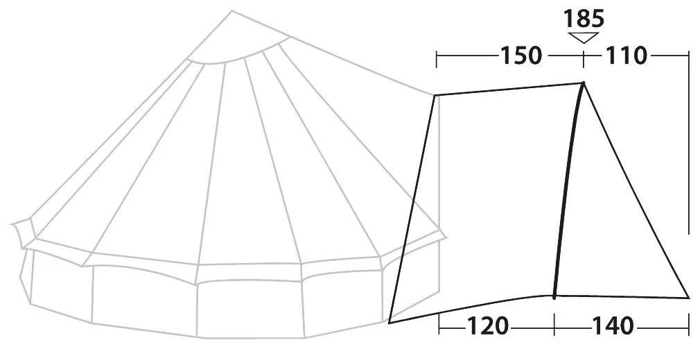 Robens Tipi Extension PRS Dark Green 6 Robens Tipi Extension PRS Dark Green - Afbeelding 4