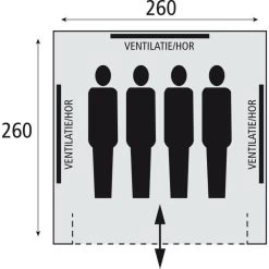 Safarica Sioux 260 Piramidetent -Buitenkampeertent Winkel safarica sioux 260 piramidetent grey 2