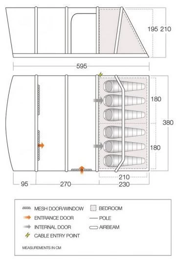 Vango Aether Air 600XL Moroccan Blue 4 Vango Aether Air 600XL Moroccan Blue - Afbeelding 2