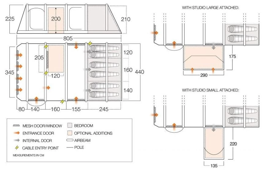 Vango Anantara IV Air 650XL Cloud Grey 4 Vango Anantara IV Air 650XL Cloud Grey - Afbeelding 2