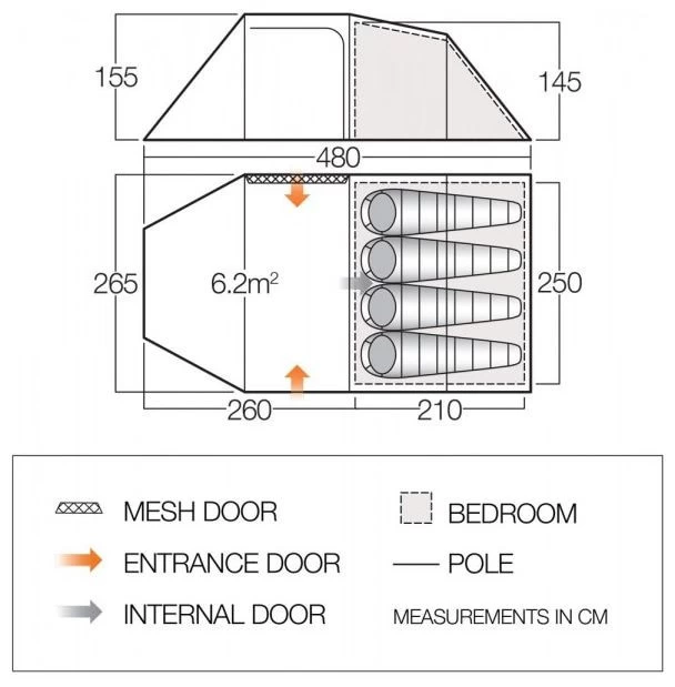 Vango Beta 450XL 2022 Moroccan Blue 4 Vango Beta 450XL 2022 Moroccan Blue - Afbeelding 2