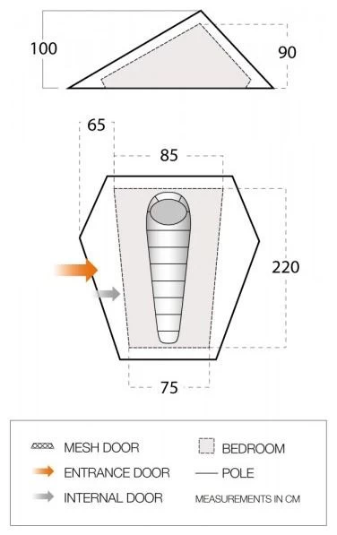 Vango Heddon 100 Pamir Green 4 Vango Heddon 100 Pamir Green - Afbeelding 2